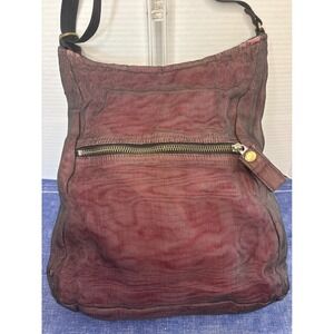 Smateria Net Crossbody Bag Burgundy Black Mesh Sustainable Shoulder Bag